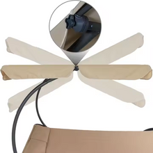 Učitajte sliku u preglednik galerije, Dvostruka vanjska ležaljka s baldahinom i jastucima