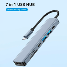 Učitajte sliku u preglednik galerije, Multifunkcionalni 7-u-1 USB Hub