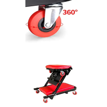 Učitajte sliku u preglednik galerije, 2-u-1 Podesiva Sklopiva Mehaničarska Stolica