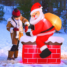 Učitajte sliku u preglednik galerije, Djed Božićnjak na dimnjaku