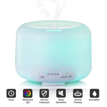 Učitajte sliku u preglednik galerije, 500 ML, 4U1 Ovlaživač zraka, lampa, mirisni difuser i aromaterapija