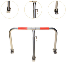 Učitajte sliku u preglednik galerije, Sklopiva čelična parkirna barijera sa sigurnosnom bravom