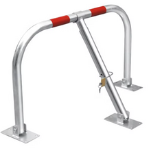 Učitajte sliku u preglednik galerije, Sklopiva čelična parkirna barijera sa sigurnosnom bravom