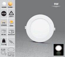 Učitajte sliku u preglednik galerije, Ugradbeni tanki LED panel - okrugli / set od 2 komada