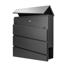 Učitajte sliku u preglednik galerije, Poštanski sandučić od pocinčanog čelika s držačem za novine
