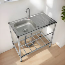 Učitajte sliku u preglednik galerije, Inox samostojeći sudoper
