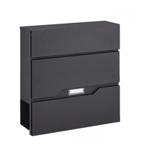 Učitajte sliku u preglednik galerije, Poštanski sandučić – antracit s utorom za novine
