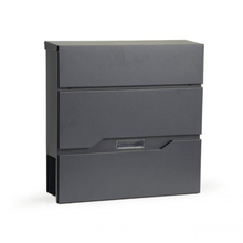 Učitajte sliku u preglednik galerije, Poštanski sandučić – antracit s utorom za novine
