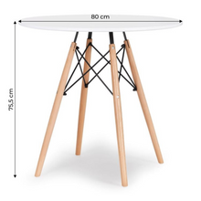 Učitajte sliku u preglednik galerije, Stol Torino – Okrugli 80 cm (Bijela ili Crna)
